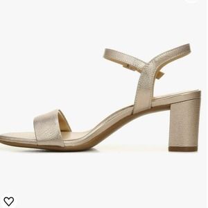 NATURALIZER Bristol Block Heel Dress Sandal Warm Silver Size 10